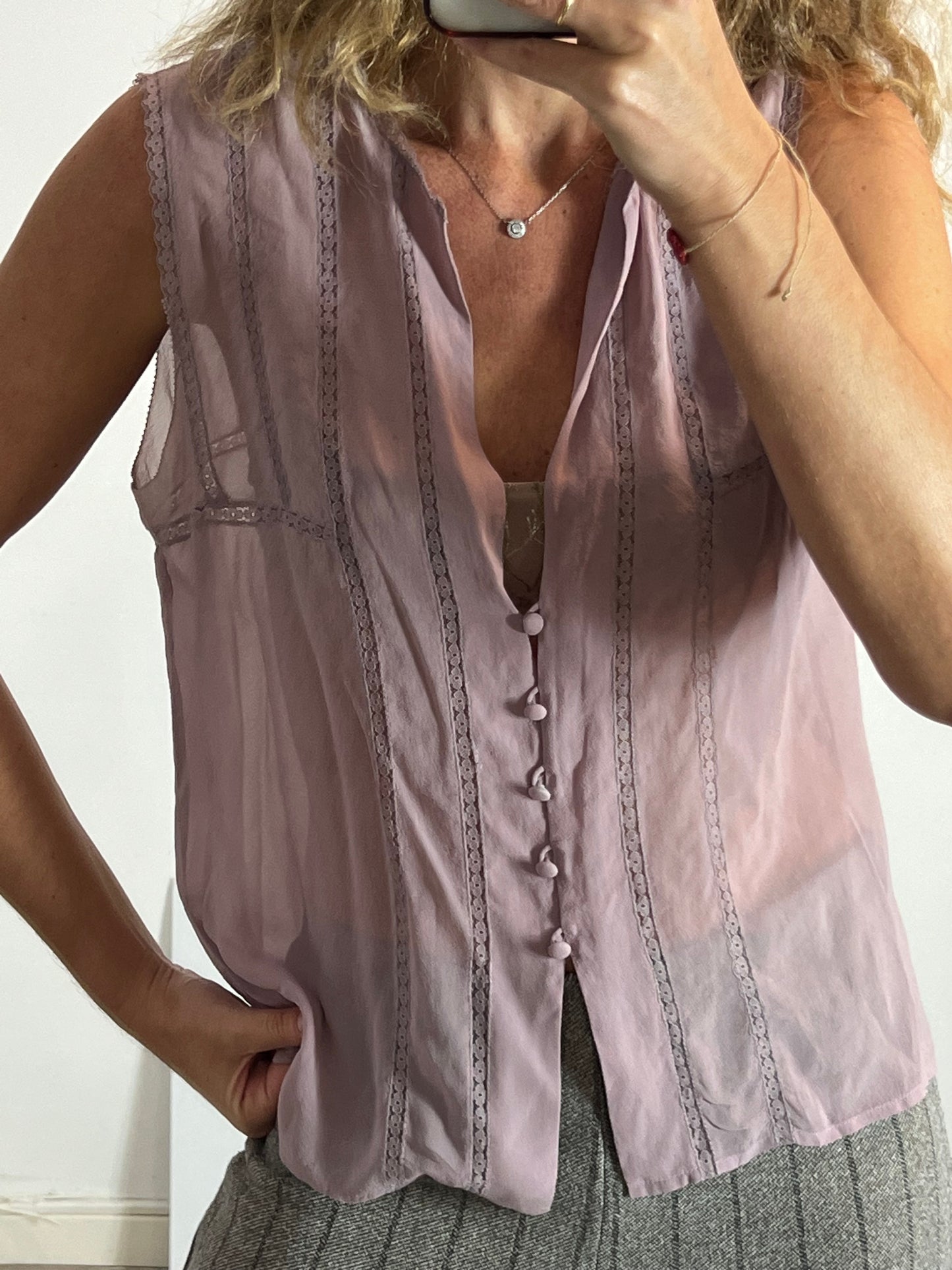 OTRAS. Top malva seda TU(m)