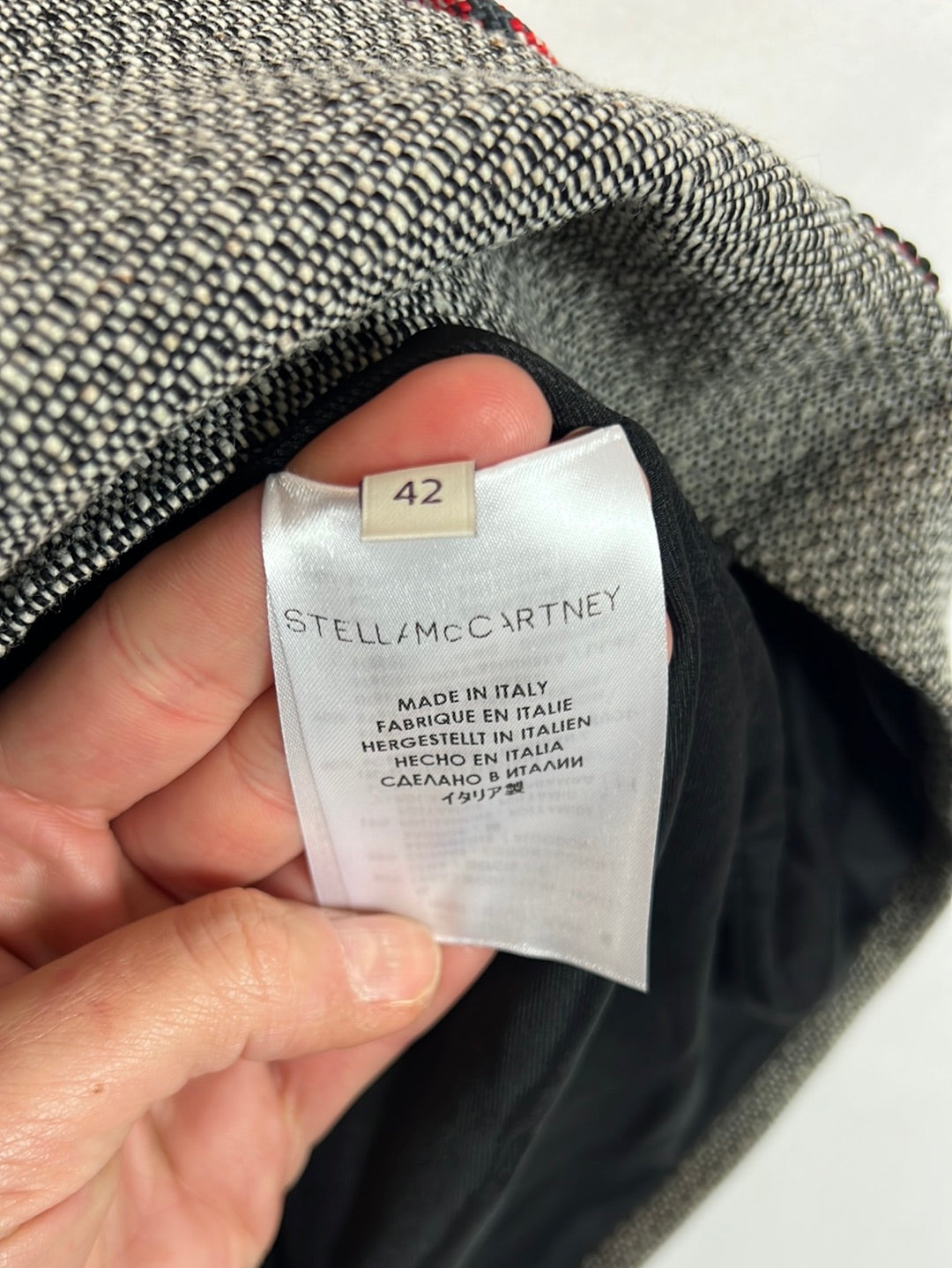 STELLA McCARTNEY. Falda corta textura.