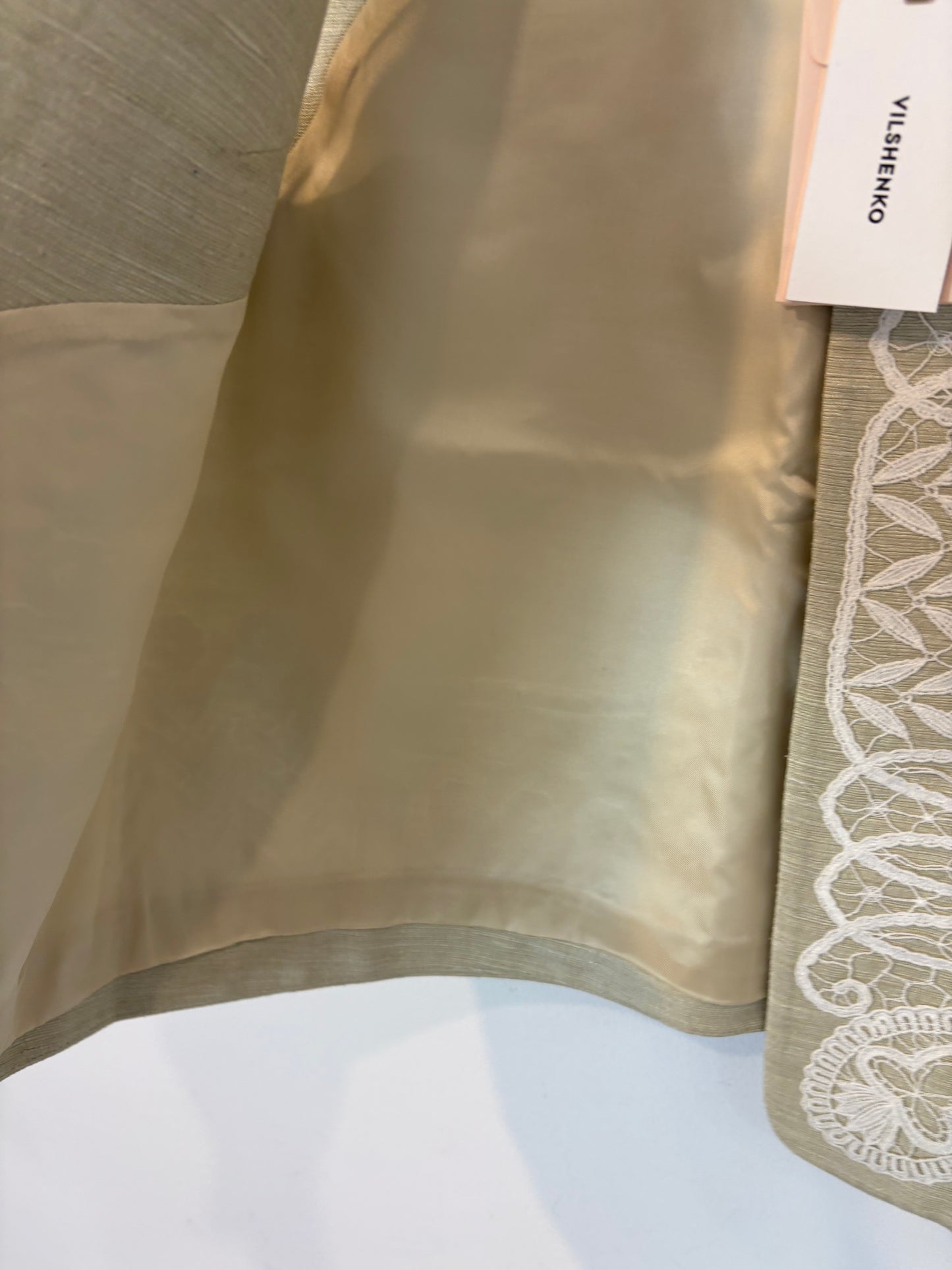 VILSHENKO. Chaleco seda bordados. T 8 (M)