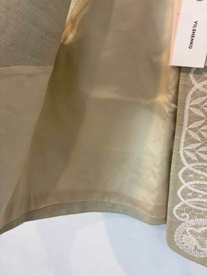 VILSHENKO. Chaleco seda bordados. T 8 (M)