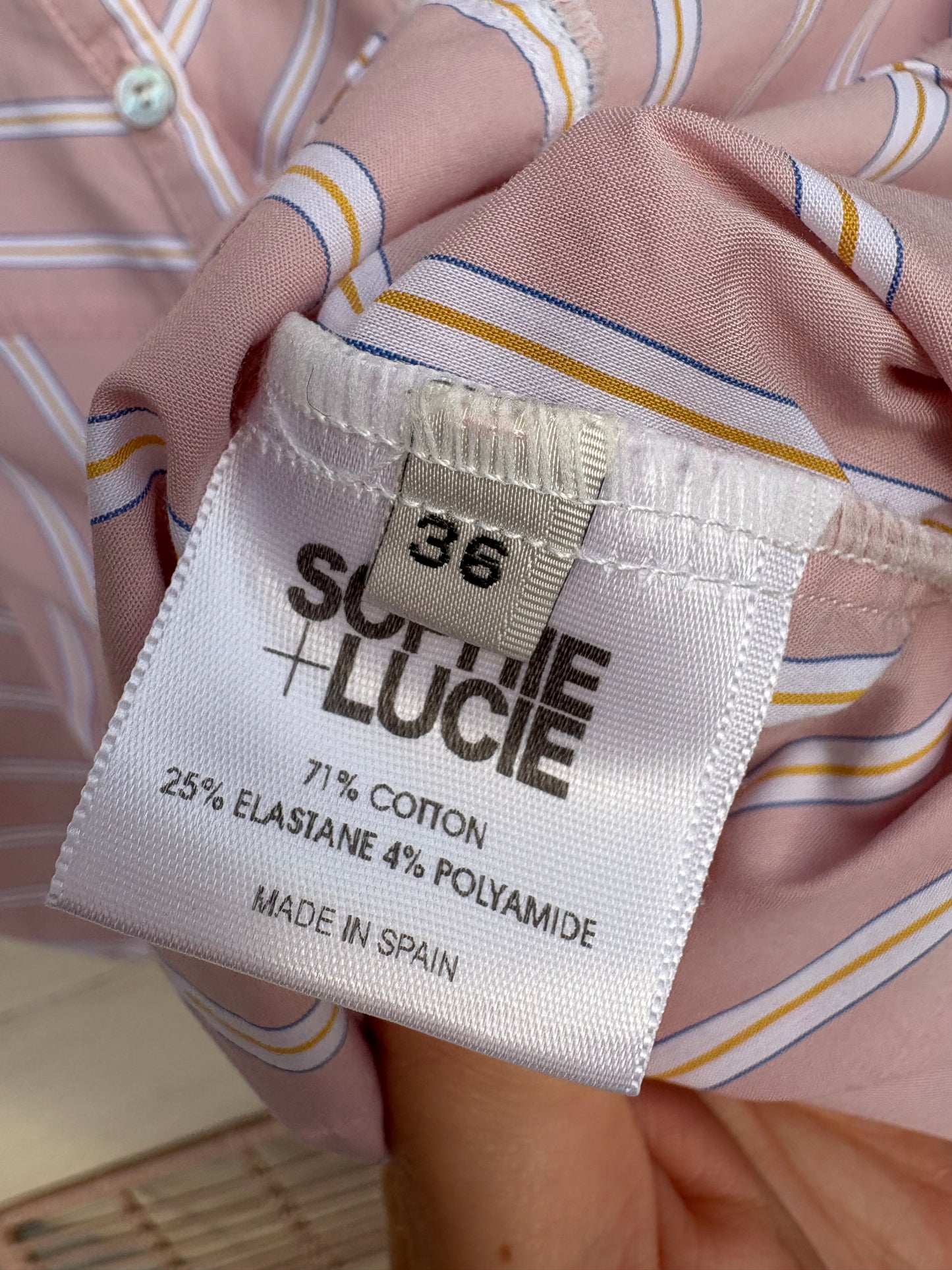 SOPHIE & LUCIE. Camisa rayas manga abullonada