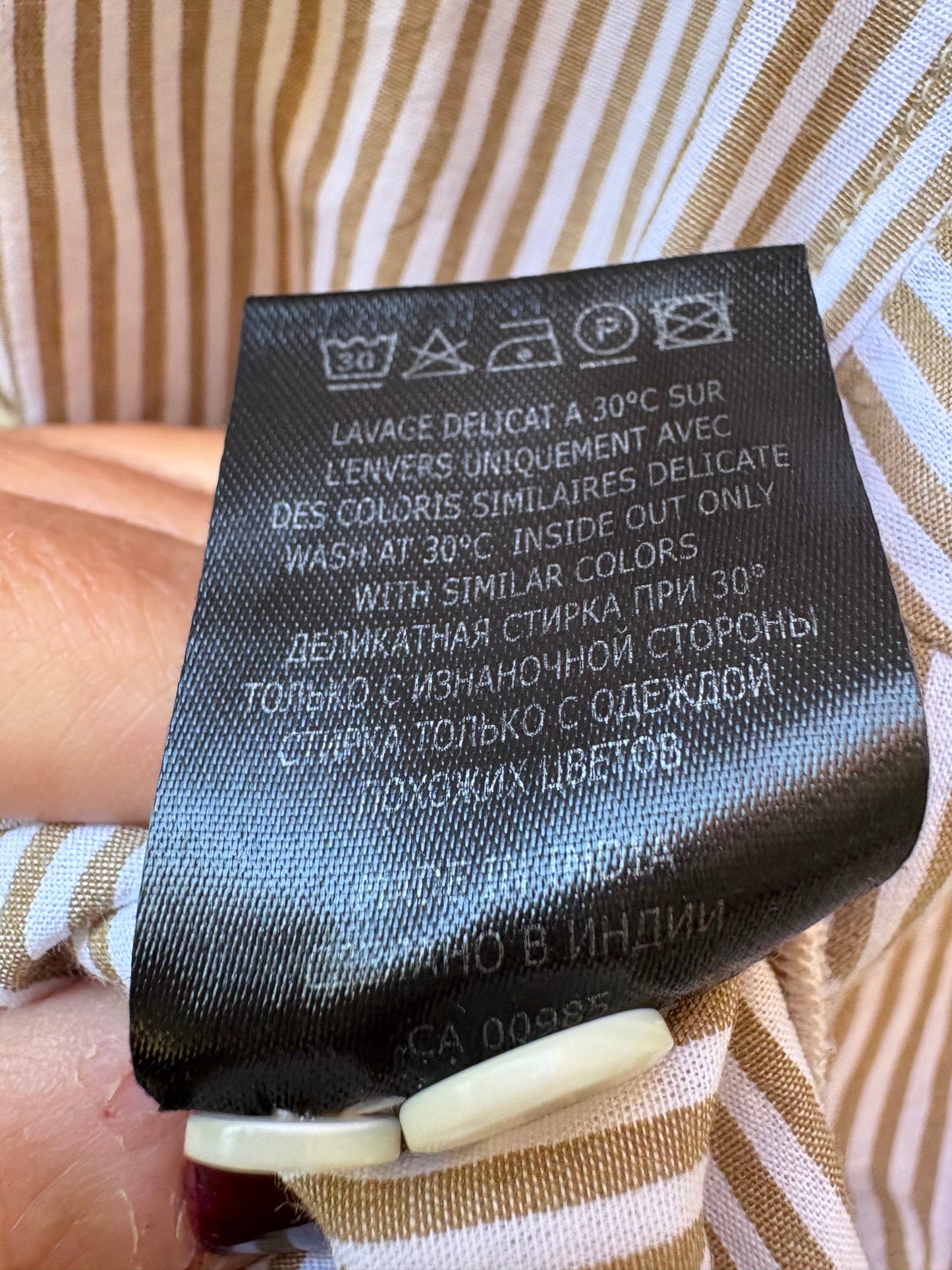 ISABEL MARANT ÉTOILE. Camisa rayas detalle cuello y puños. T S