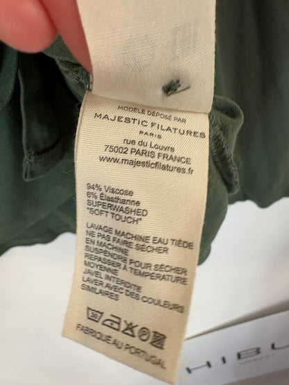 MAJESTIC FILATURES. Camisa manga larga verde