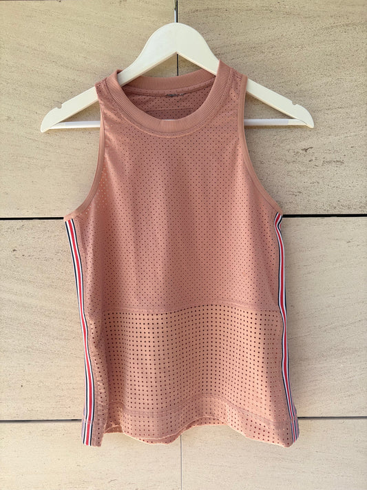 ADIDAS x STELLA McCARTNEY.Top deportivo rosa calado. T S/M