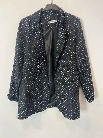 VALENTINA. Black polka dot blazer (m/l)