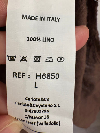 CARLOTA & CO. Blusa lino marrón