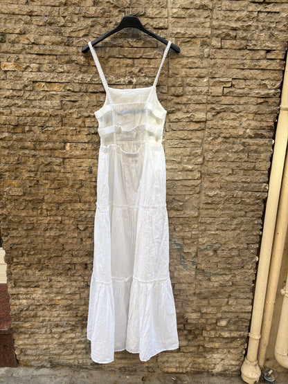 CUPLÉ. Vestido largo blanco detalle espalda