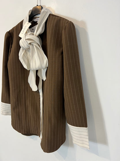 VANÓ. Brown striped blouse T.xs