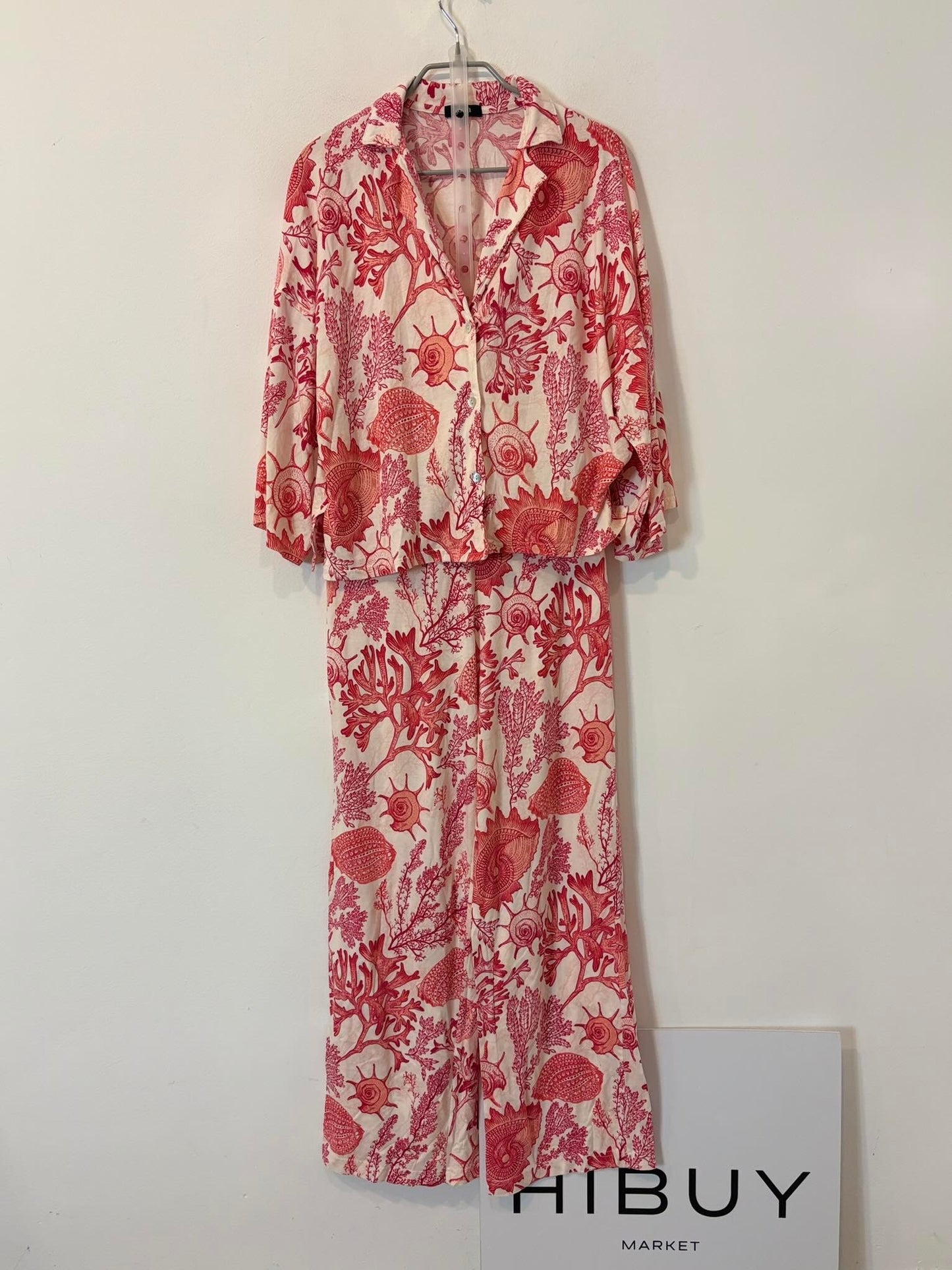 GISELA. Conjunto fluido pijamero estampado