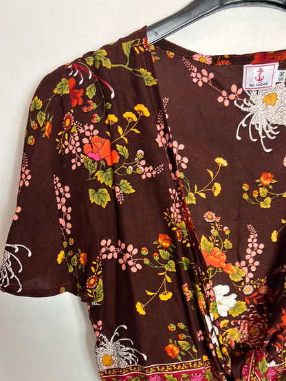 RED ANCHOR. Blusa marrón espalda anudada. T S/M