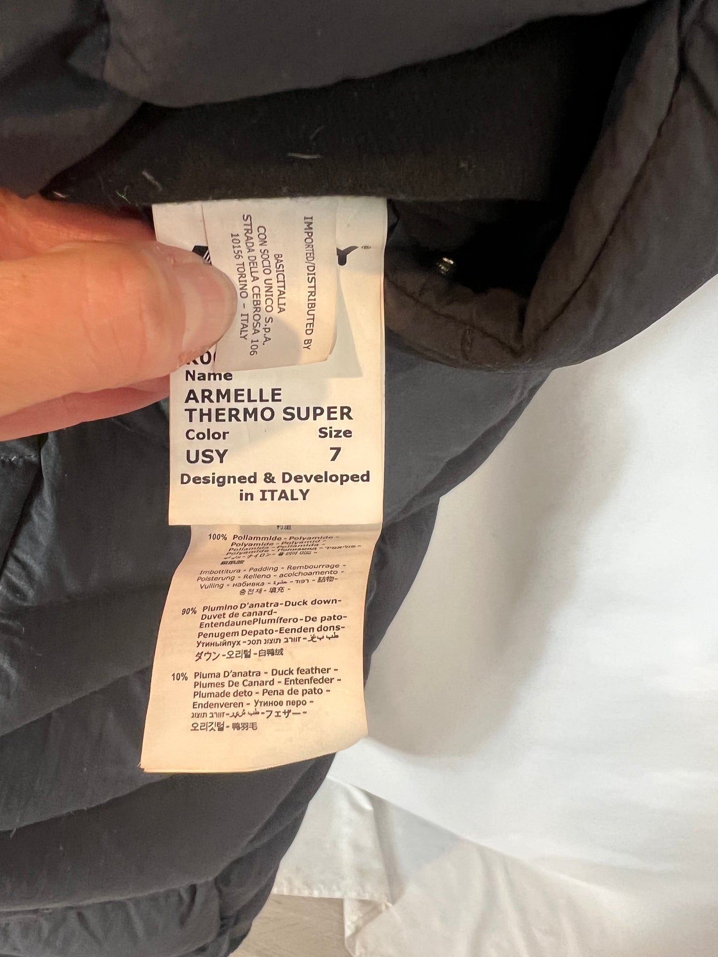 K-WAY SEVEN. Plumas largo reversible negro T.7(m)