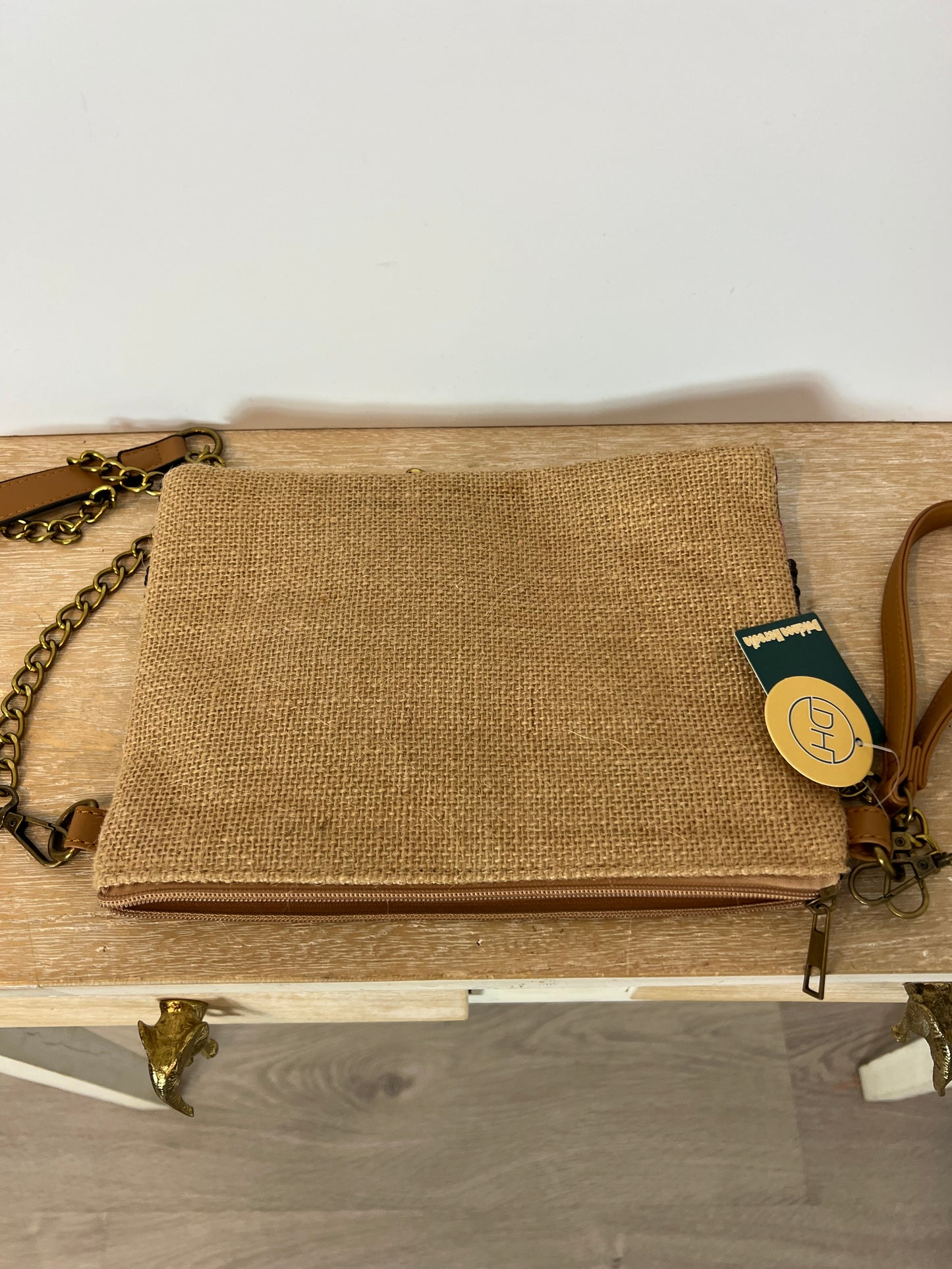 DULCINEA HEREDIA. Bolso doble textura flores