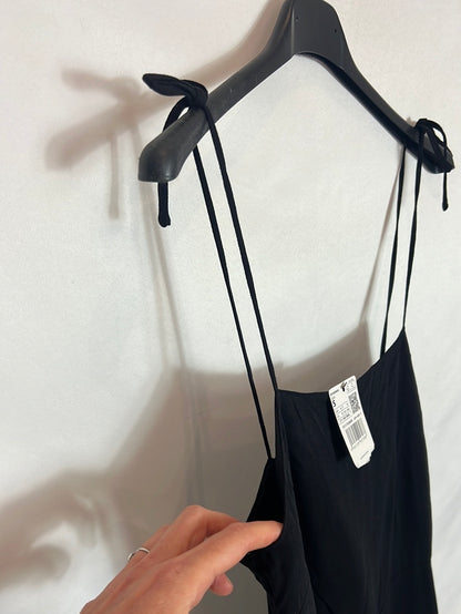 MANGO. Vestido negro tirantes T.s