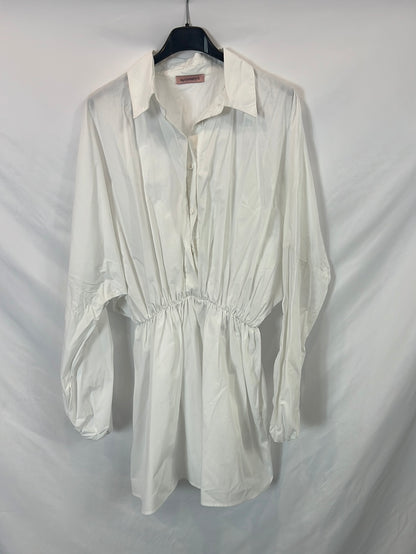 ILAY GARMENTS.  Vestido blanco camisero T.s