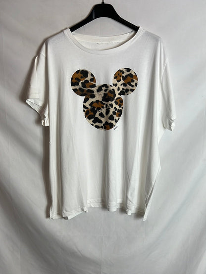 OTRAS. Camiseta blanca cara print . TL