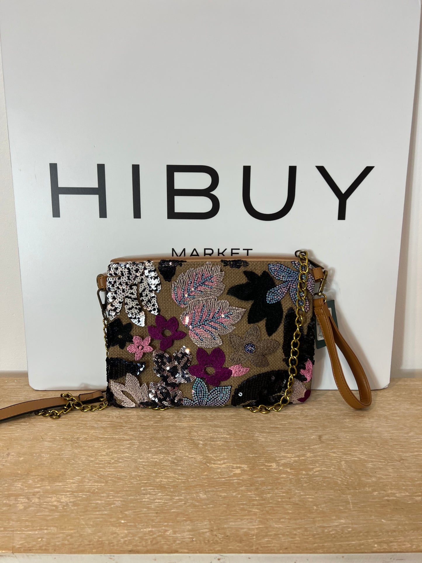 DULCINEA HEREDIA. Bolso doble textura flores