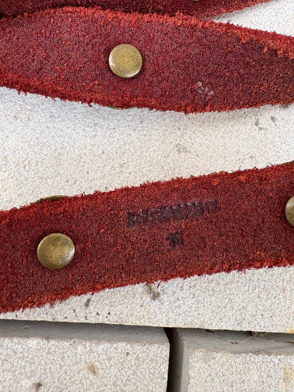 ZADIG&amp;VOLATIRE. Red double-wrap leather belt. TS/M