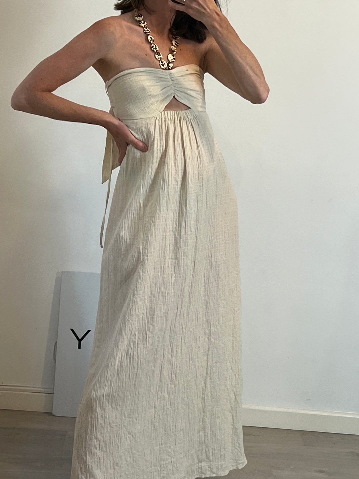 ZARA. Dress with neck detail. Size XS