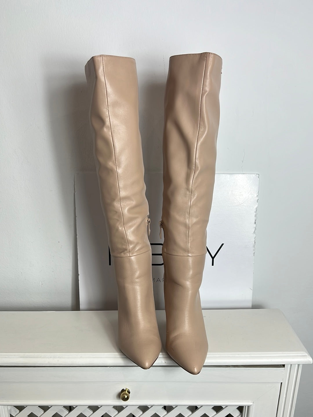 TULIPANO. Botas altas beige. T 38(tara)