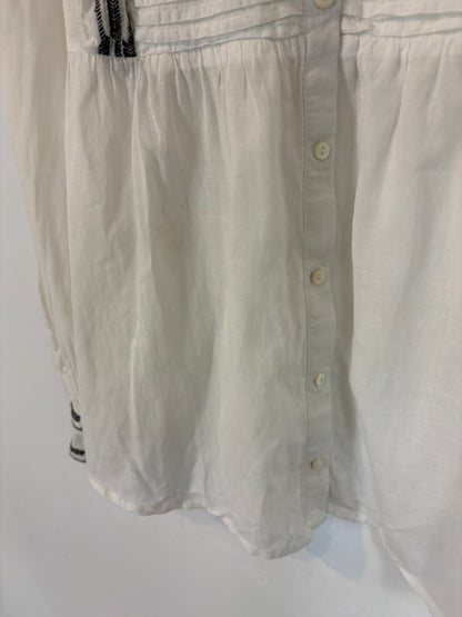 BA&SH. Blusa blanca bordados