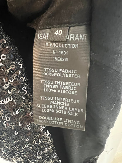 ISABEL MARANT. Top lentejuelas asimétrico. T 40