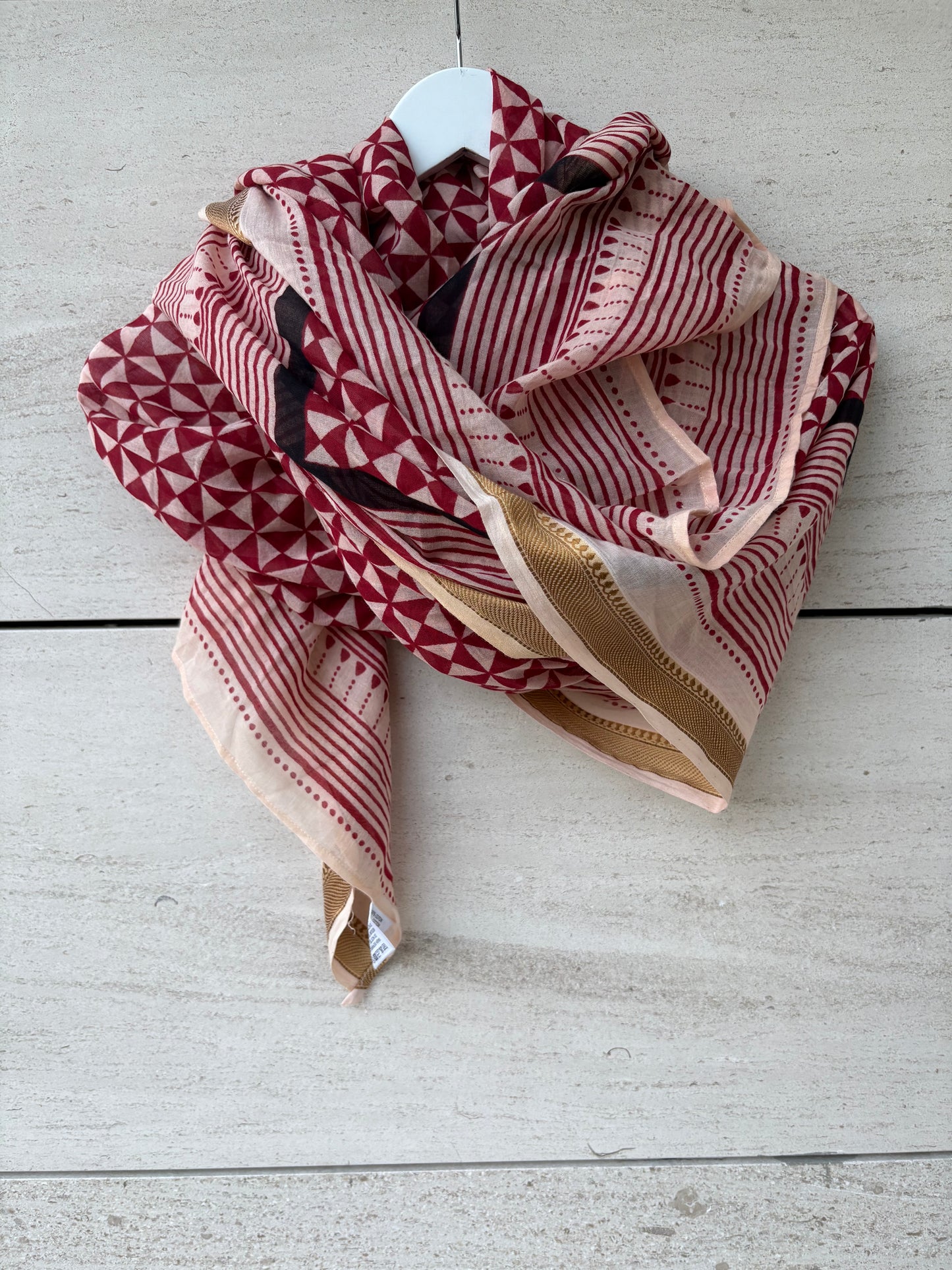 Pañuelo/ pareo estampado burdeos