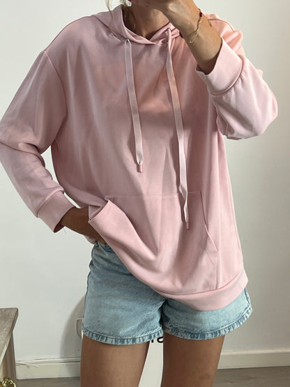 OYSHO. Pink hooded sweatshirt Tl