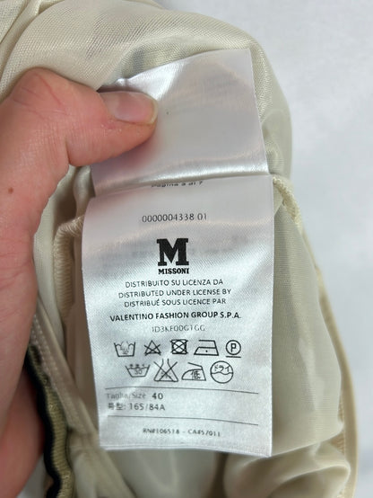 MISSONI. Pantalón hilos dorados zig zag. T 36