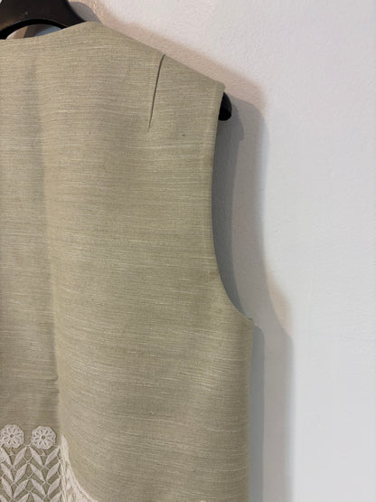 VILSHENKO. Chaleco seda bordados. T 8 (M)