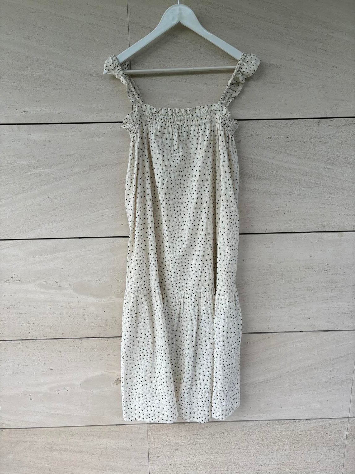 SECOND FEMLE. Vestido midi estampado detalle tirantes