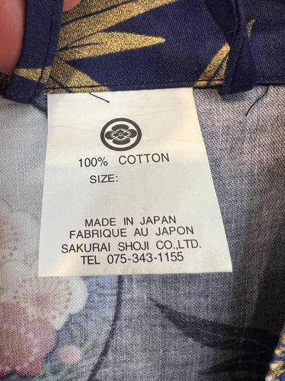 OTRAS. Kimono japonés azul estampado. T U