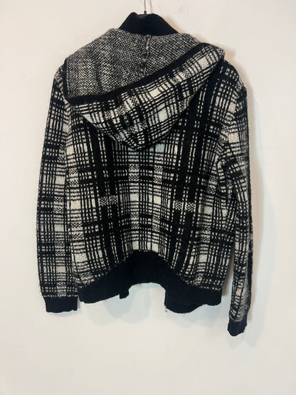 THE KOOPLES. Chaqueta punto con lana blanca y negra. T S