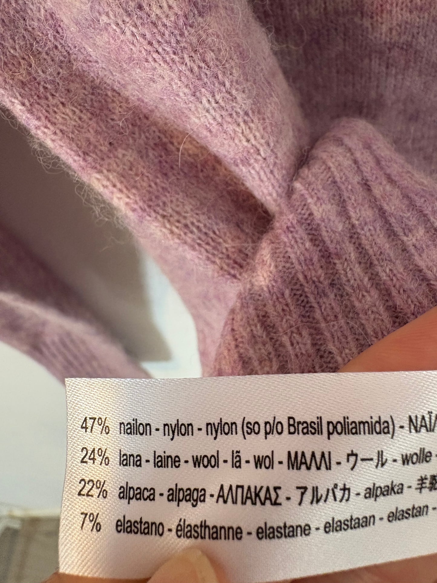 ZARA. Jersey malva jaspeado. T M