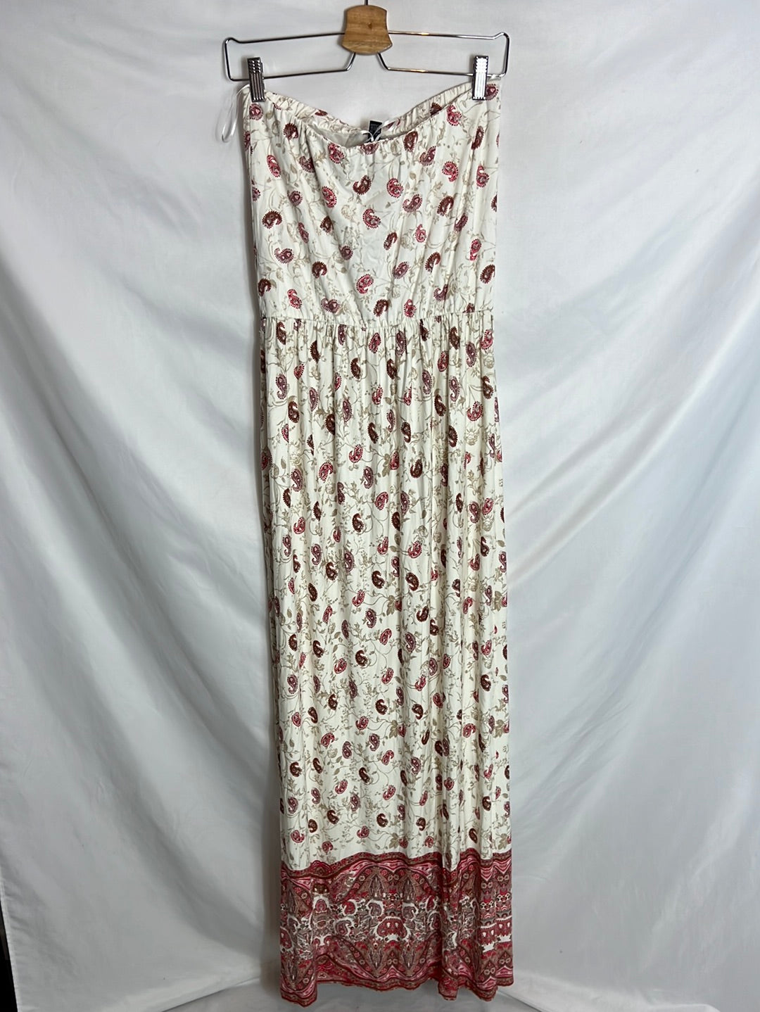 MANGO. Long strapless dress Ts