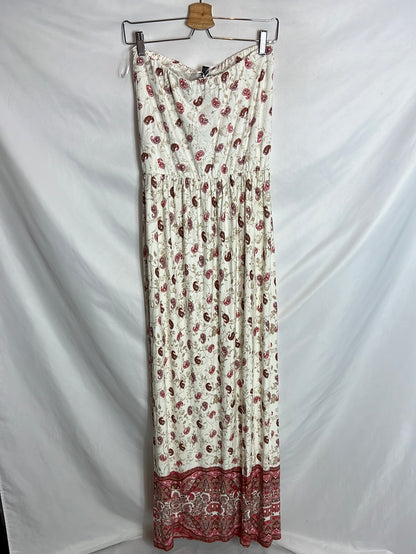 MANGO. Long strapless dress Ts