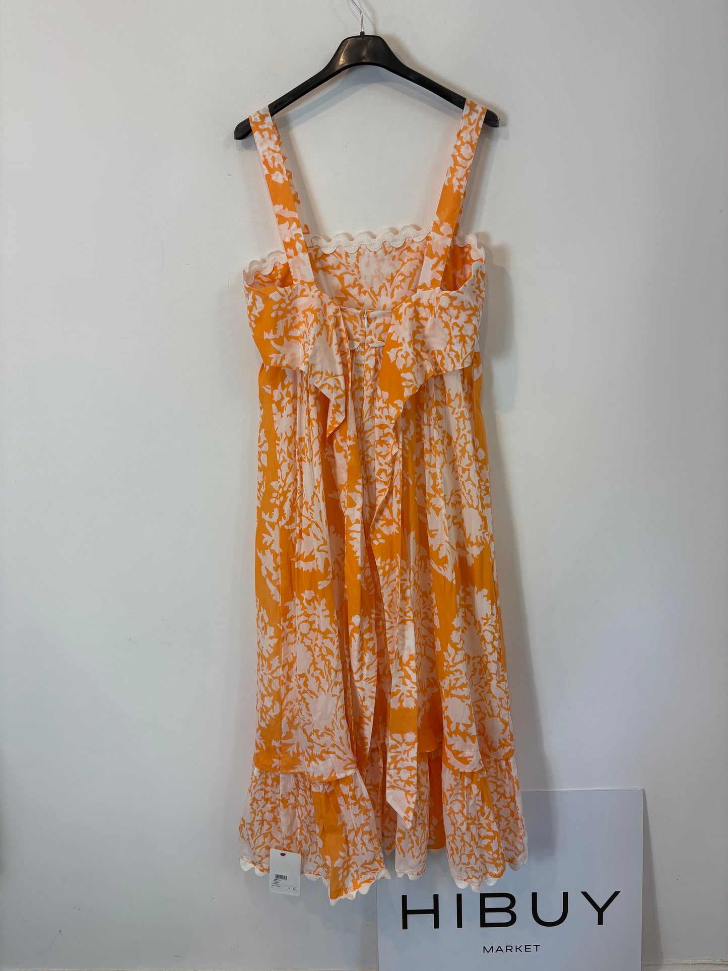 JULIET DUNN. Printed mandarin orange maxi dress. Size 1 (S/M)