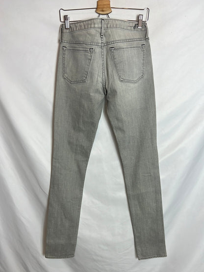 EARNEST SEWN. Denim pitillo gris elástico. T 27 (38)