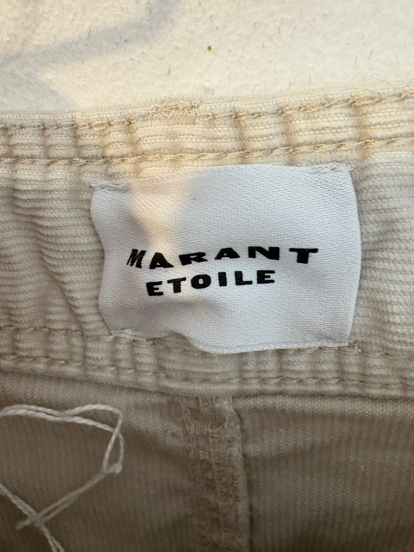 ISABEL MARANT. Pantalón beige textura