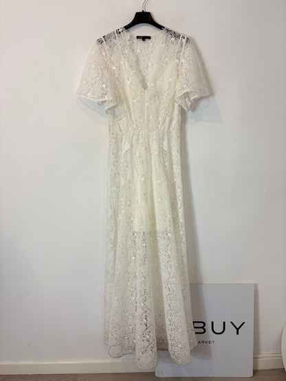 MAJE. Vestido blanco encaje