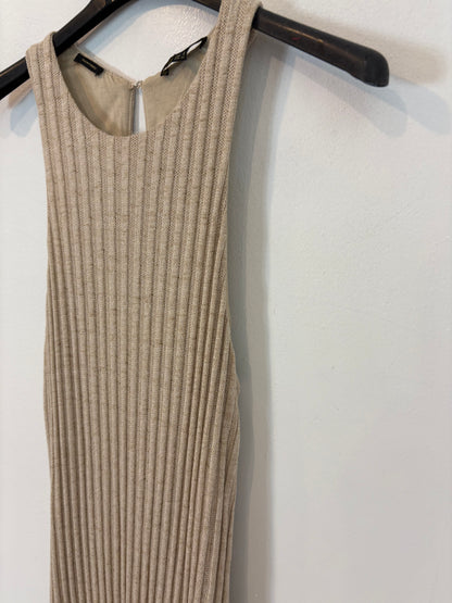 MASSIMO DUTTI. Beige knit dress. T.S.