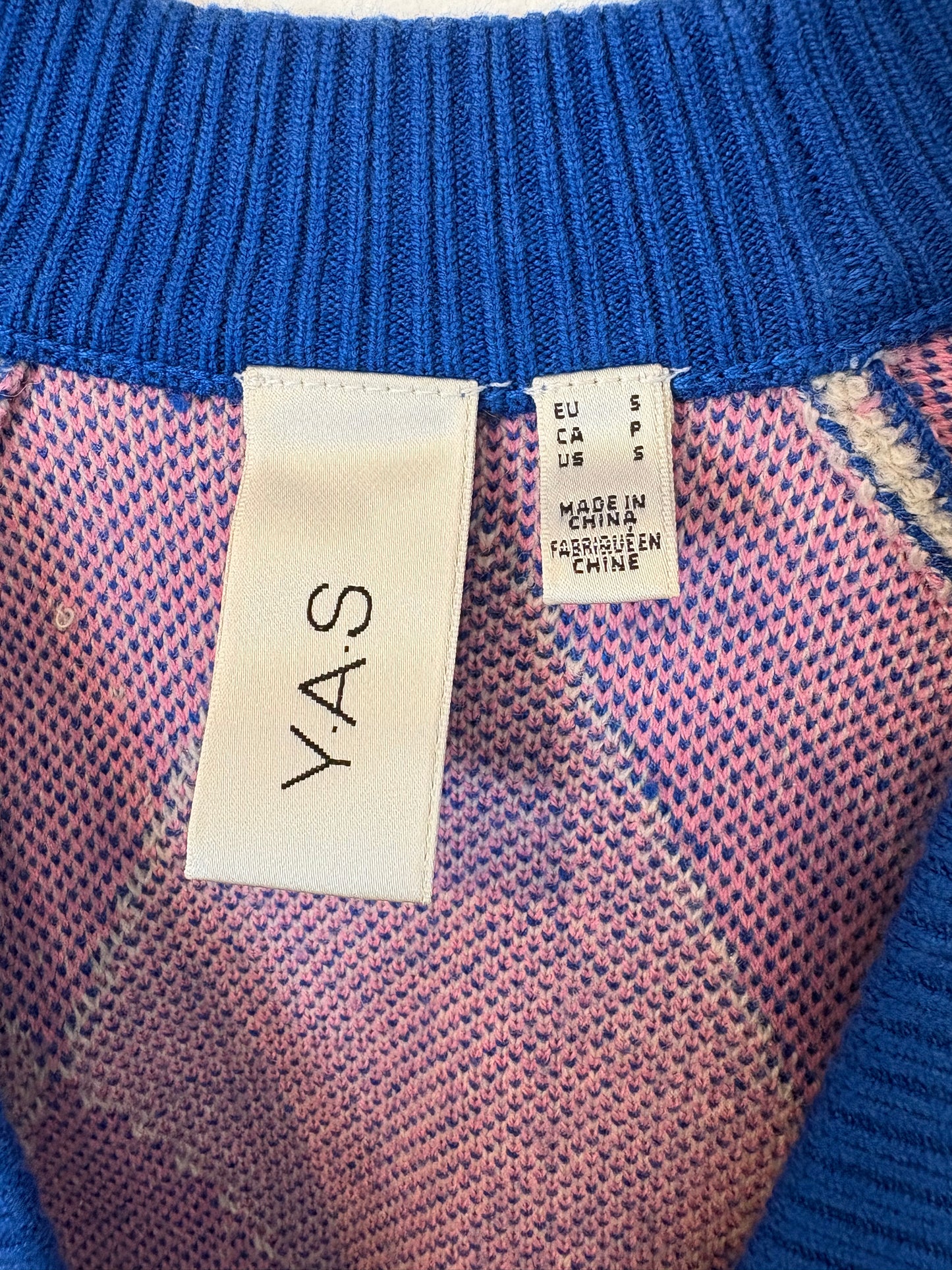 YAS. Chaqueta punto rombos. T S