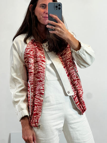 IRO. Chaqueta bicolor con piel
