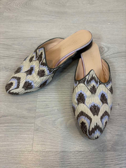 SVETI STEFAN. Mules en piel jacquard. T 39