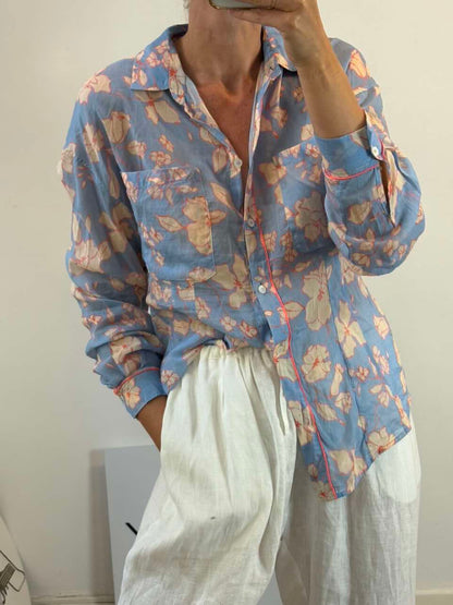FORTE FORTE. Blusa estampado flores con seda