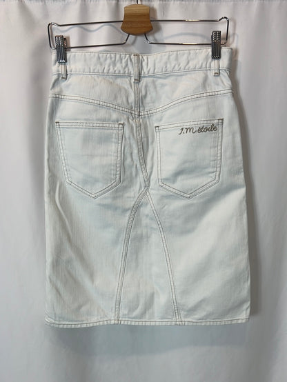 ISABEL MARANT ÉTOILE.White denim midi skirt. T 36