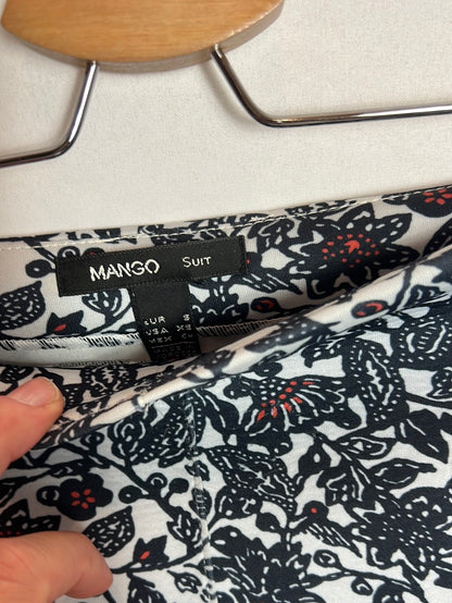 MANGO. Falda textura estampada. T S