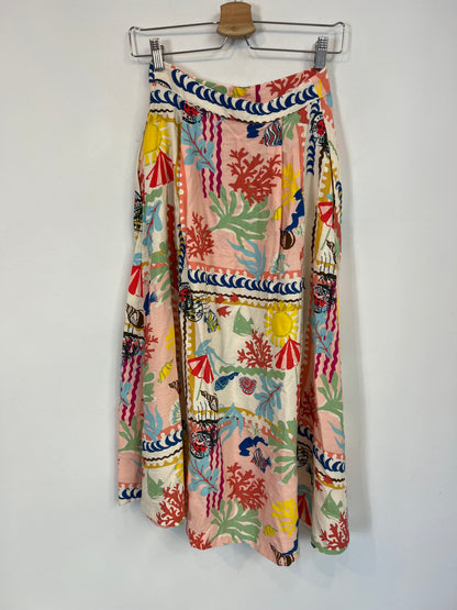 ZARA. Total look falda y top estampado T.xs/s