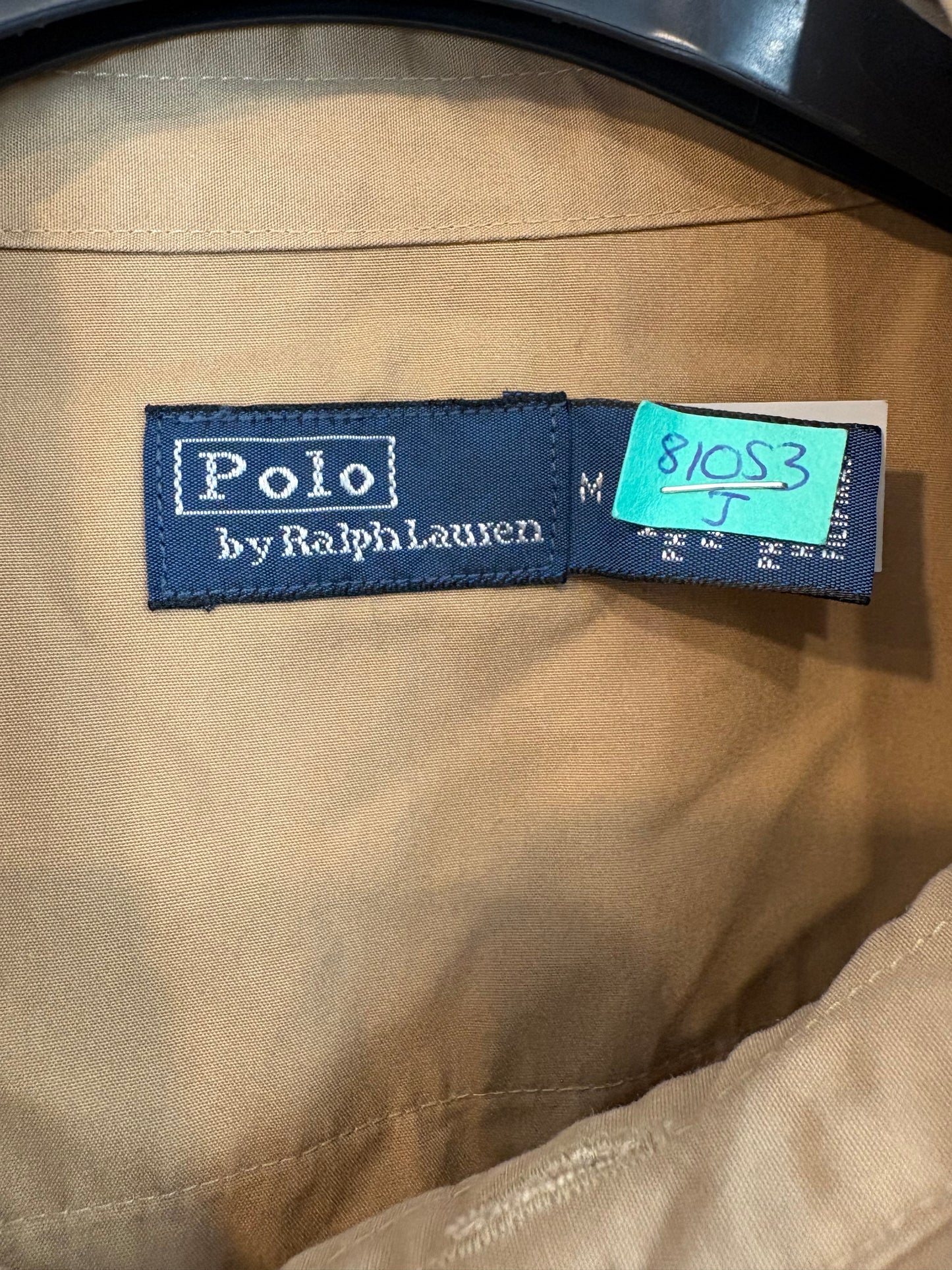 POLO RALPH LAUREN. Camisa camel bolsillos. T M