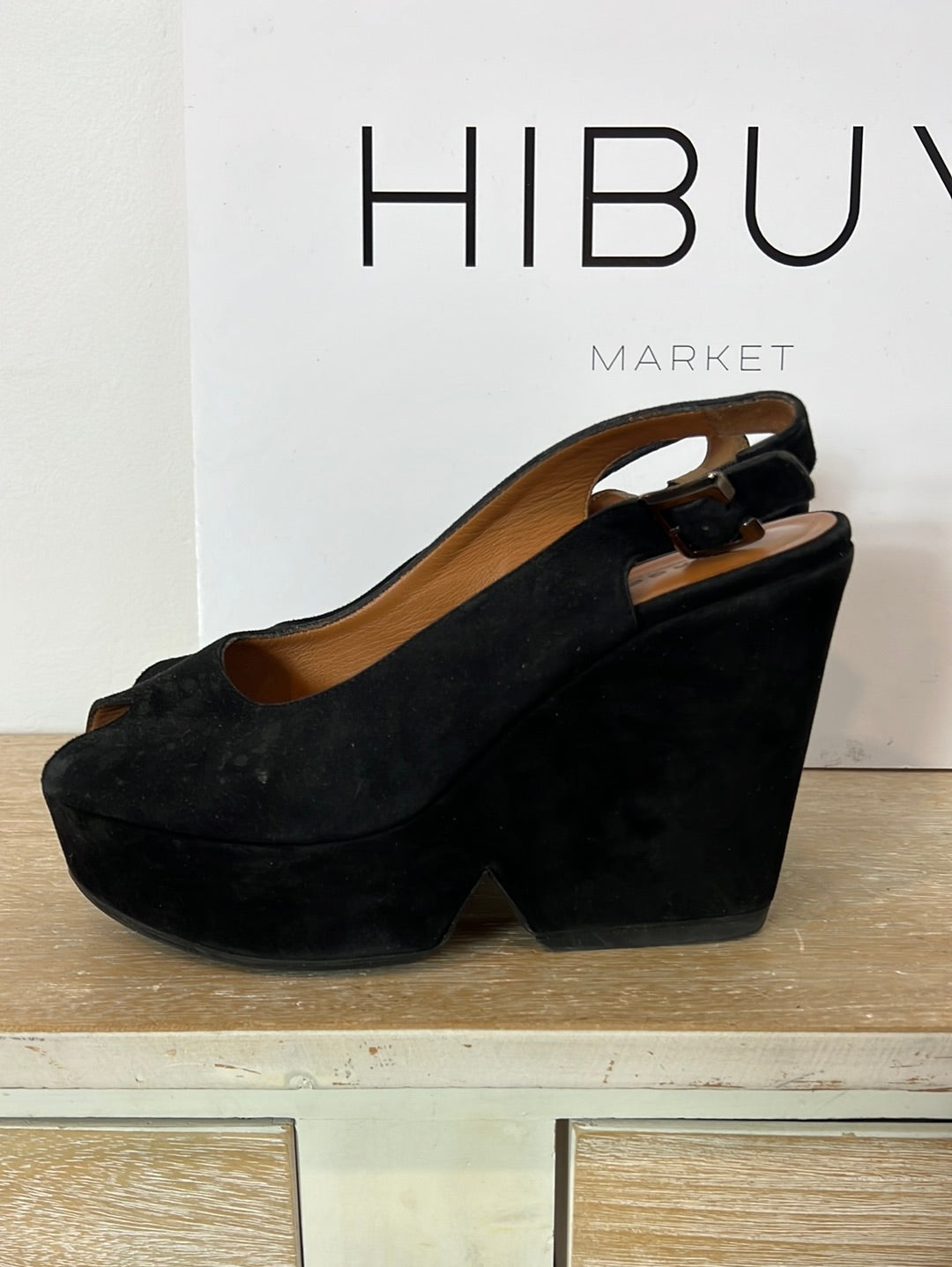 CLERGERIE. Sandalias plataforma negros T.39