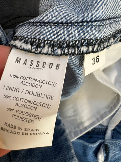 MASSCOB. Denim pata ancha cropped